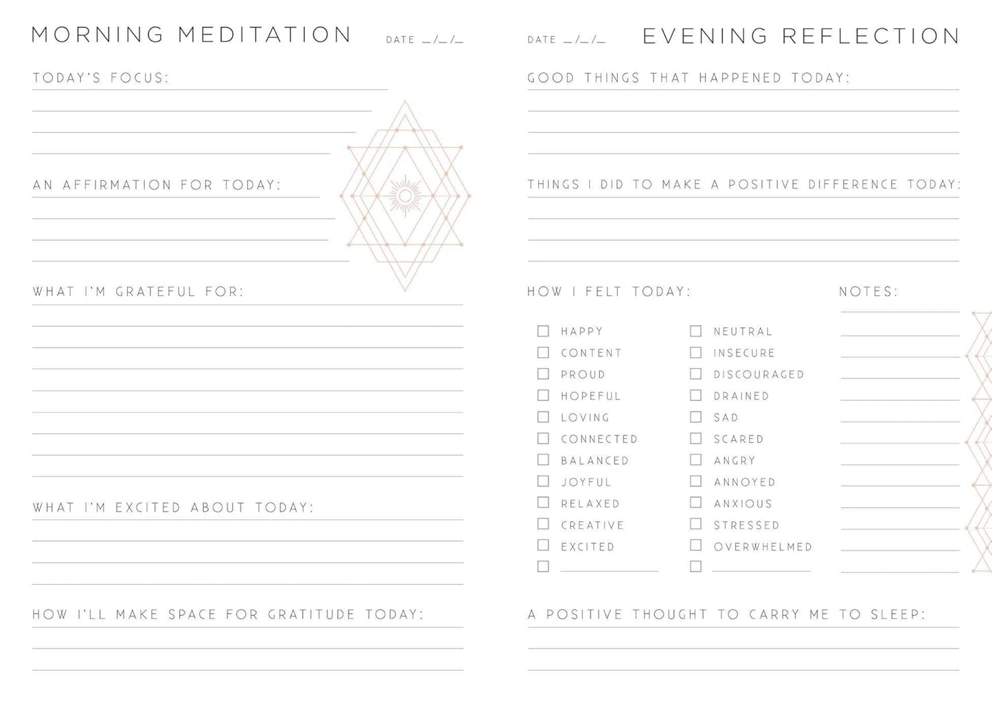 Gratitude | A Day & Night Reflection Journal