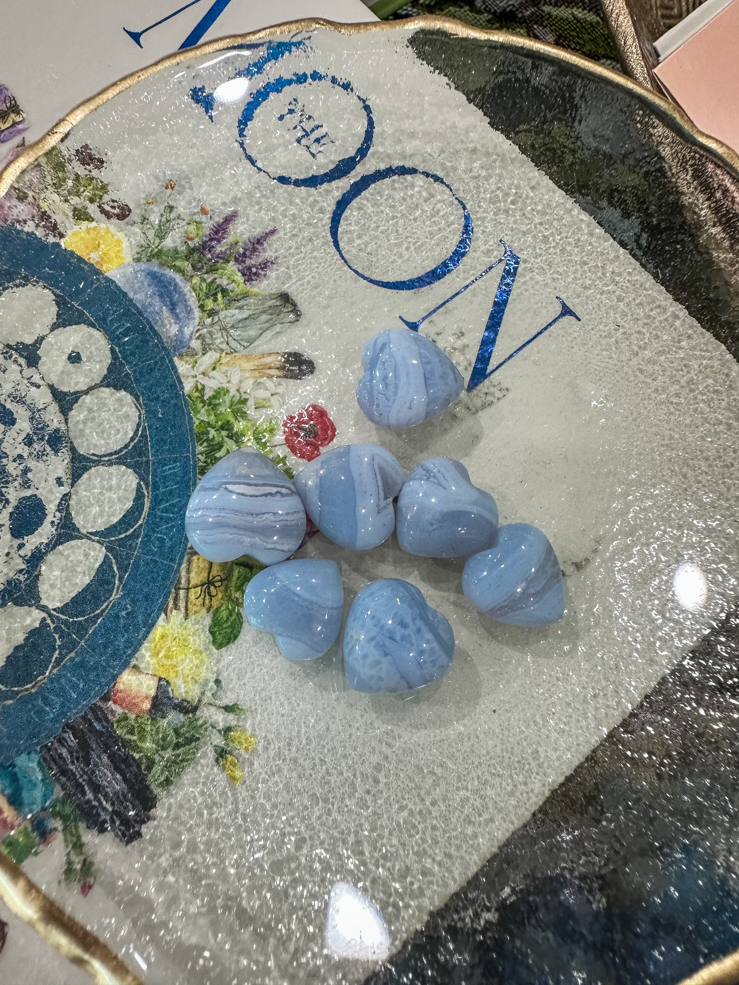 Blue Lace Agate | Mini Hearts