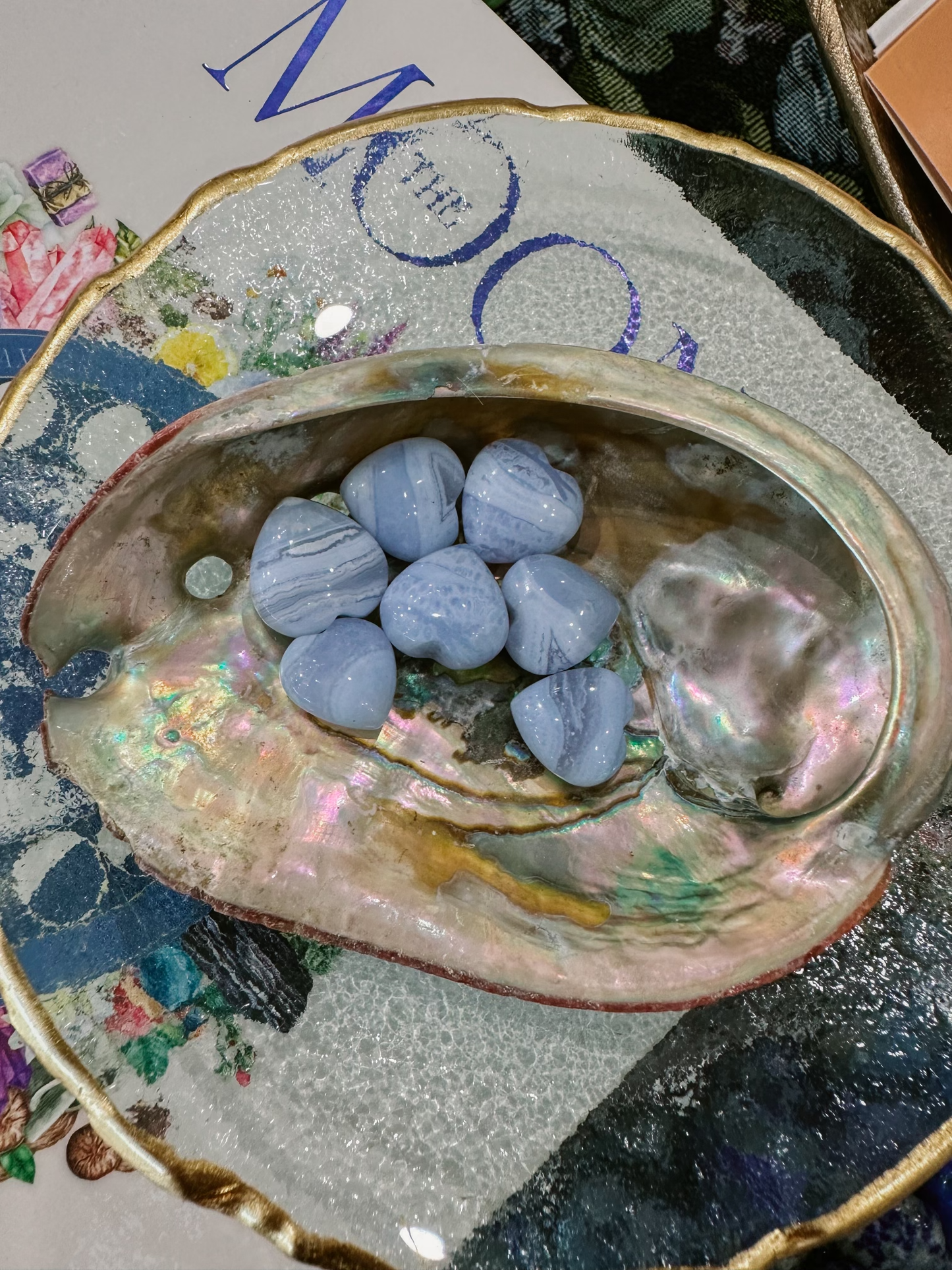 Blue Lace Agate | Mini Hearts