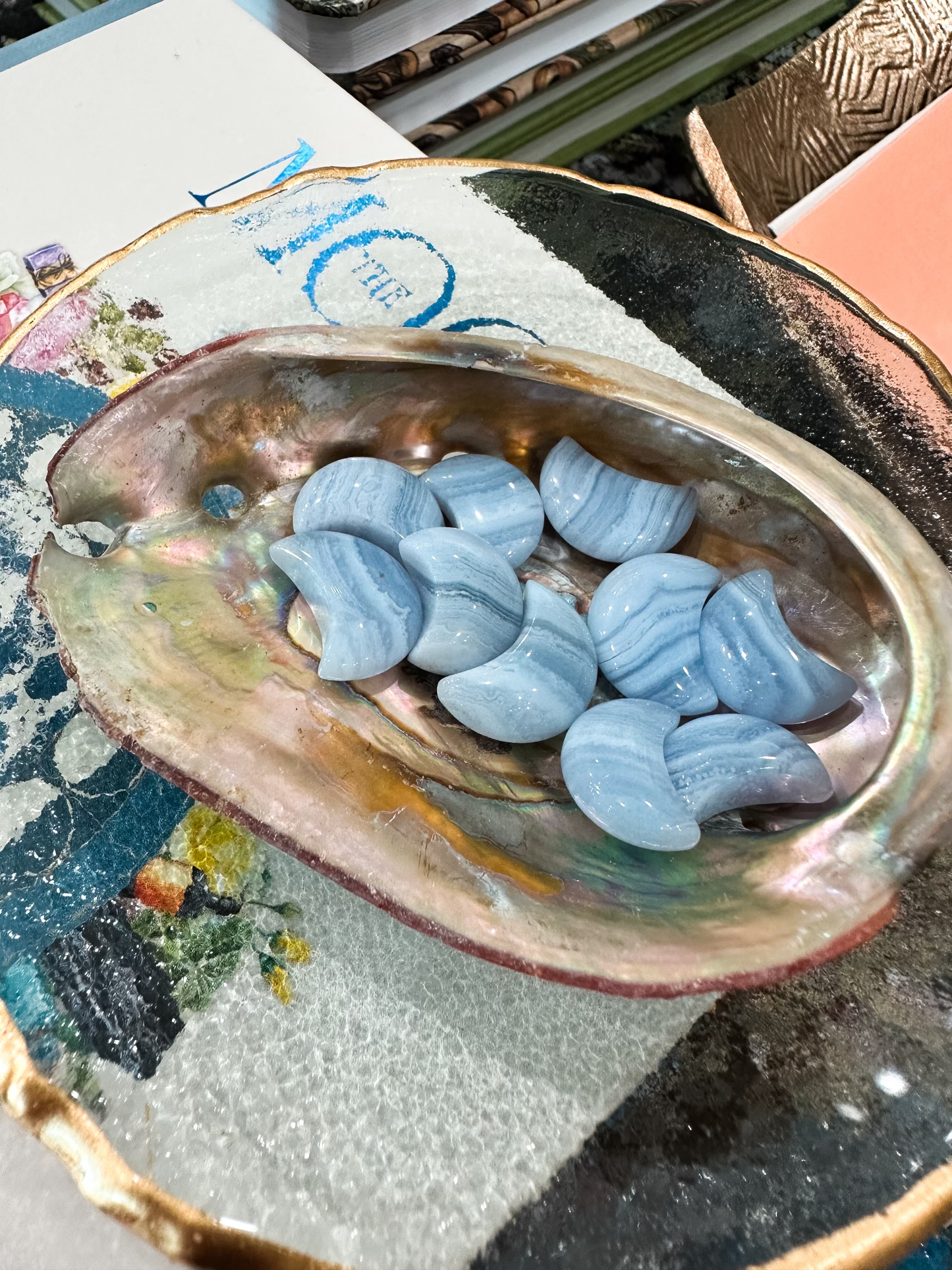 Blue Lace Agate | Mini Moons