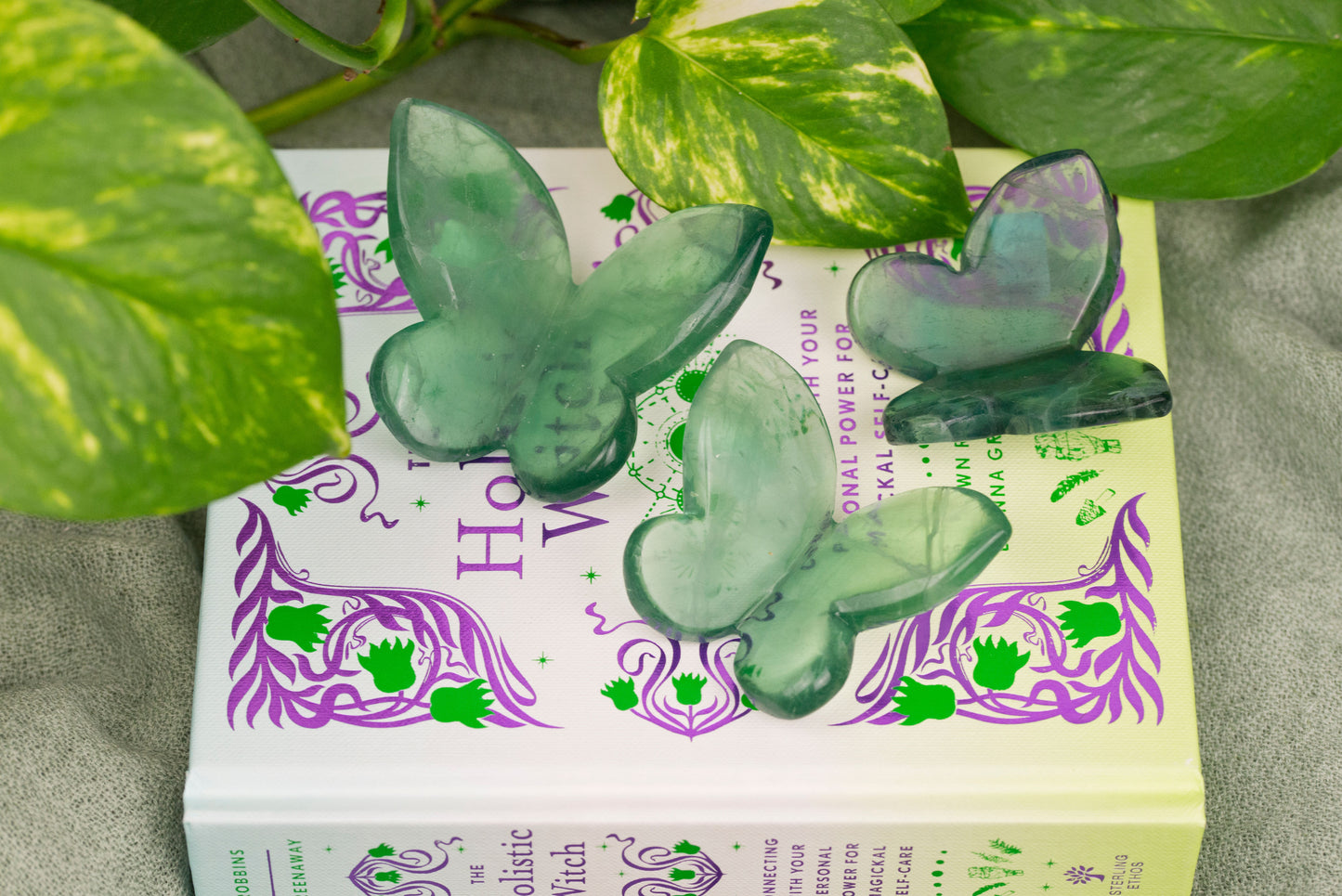 Green Fluorite | 3D Butterflys