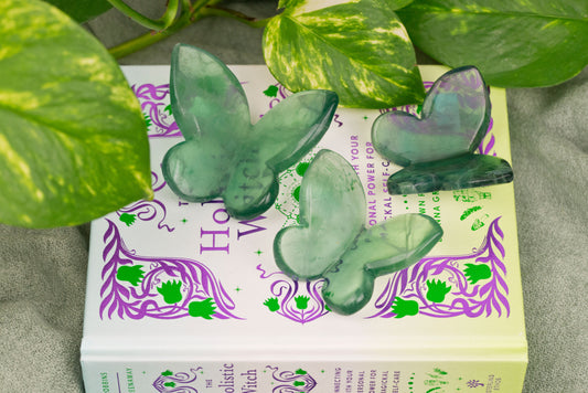 Green Fluorite | 3D Butterflys