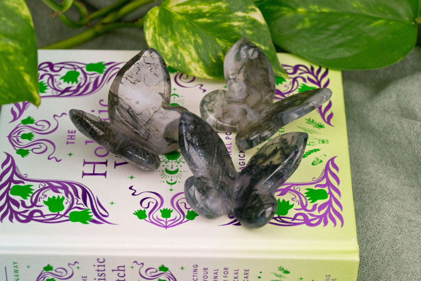Moss Agate | 3D Butterflys