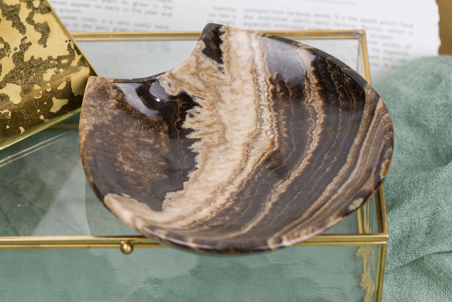 Chocolate Calcite | Cat Dish