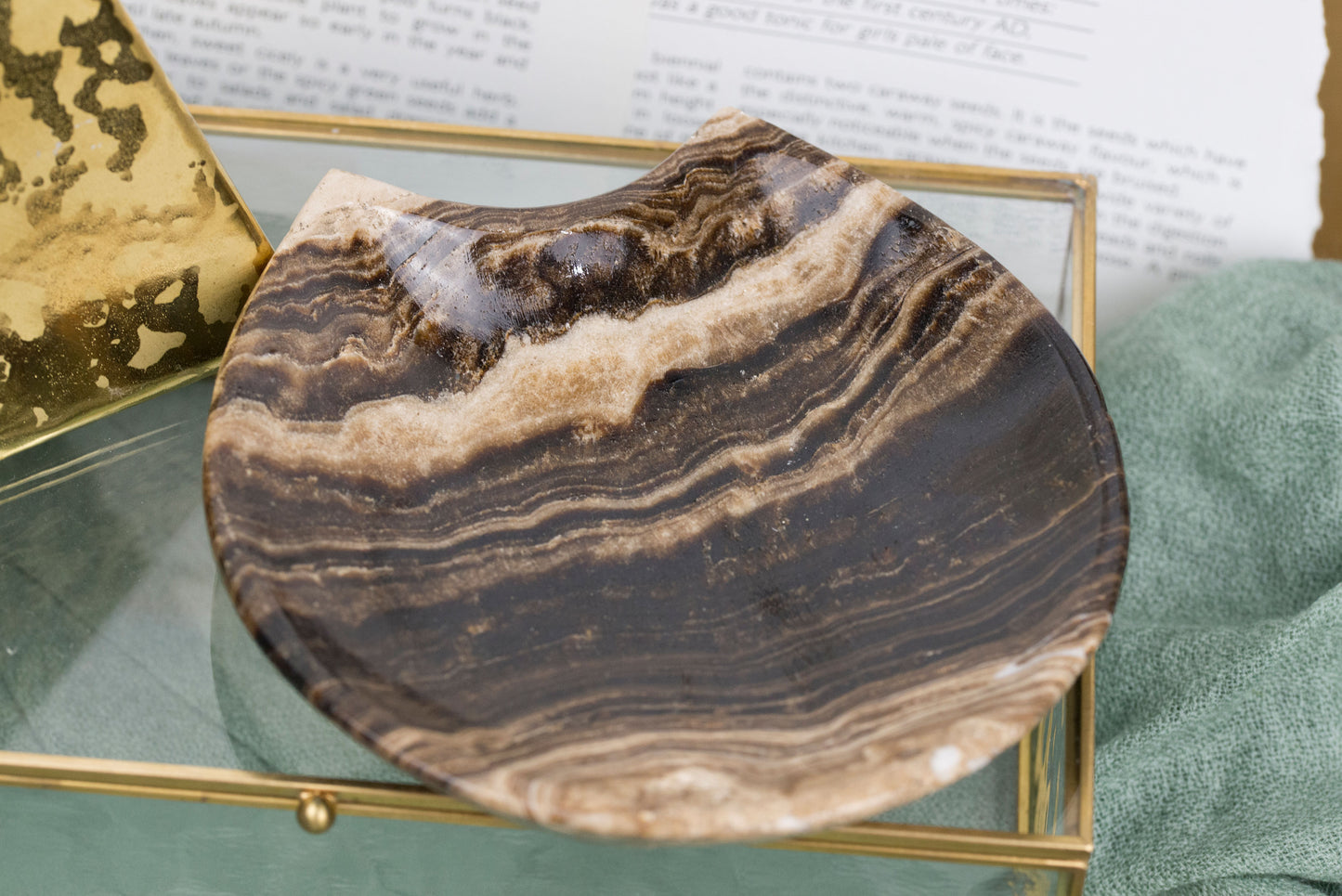 Chocolate Calcite | Cat Dish