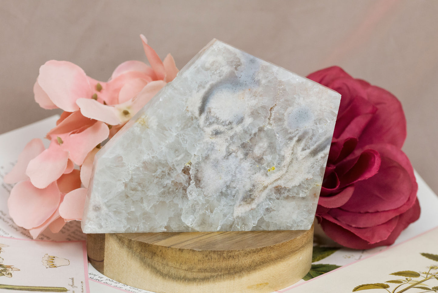 Green Quartz x Flower Agate | Slabs