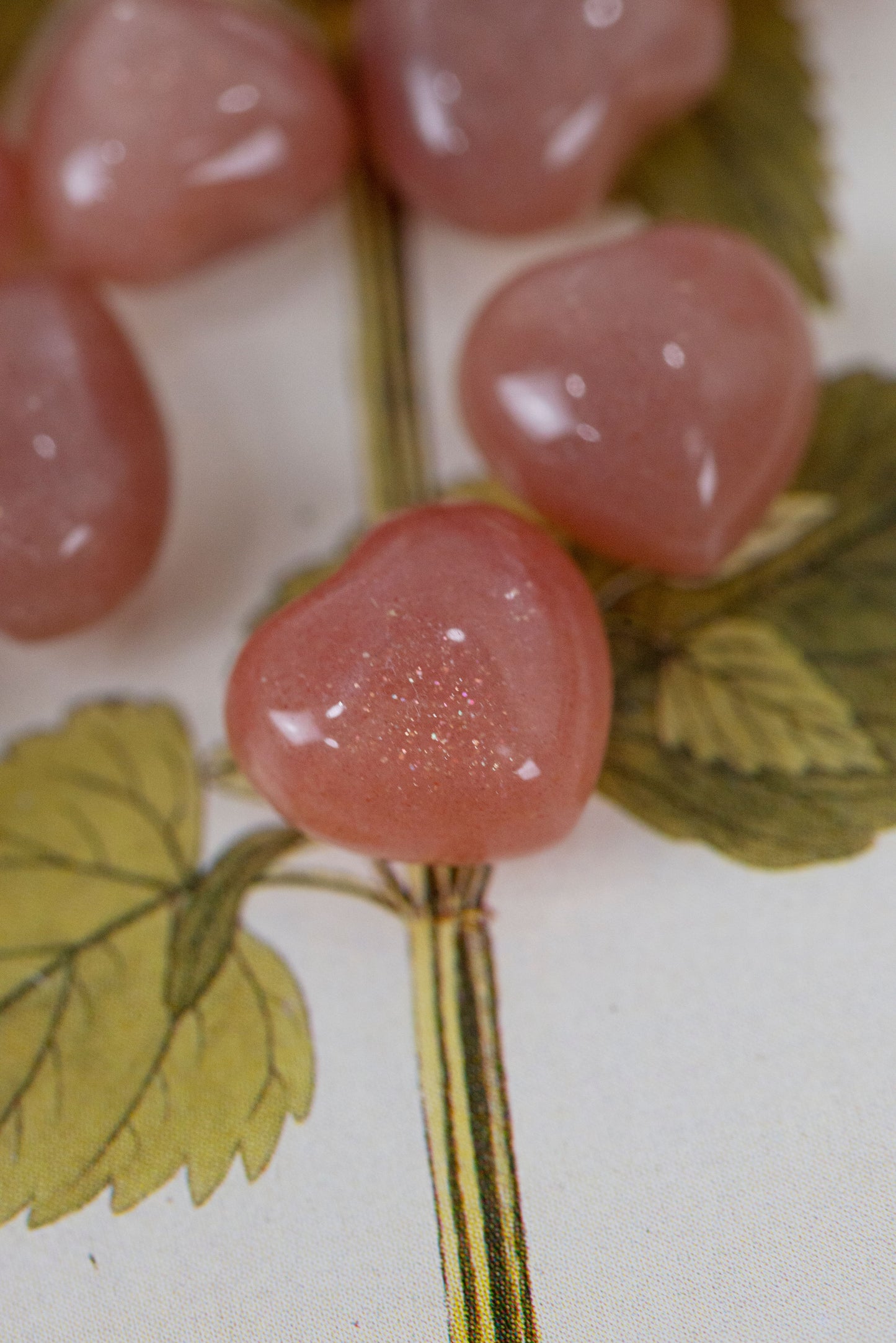 Peach Moonstone | Mini Puffy Hearts