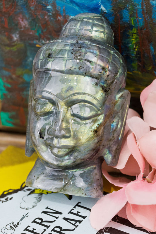 Labradorite Buddha | Hand-Carved