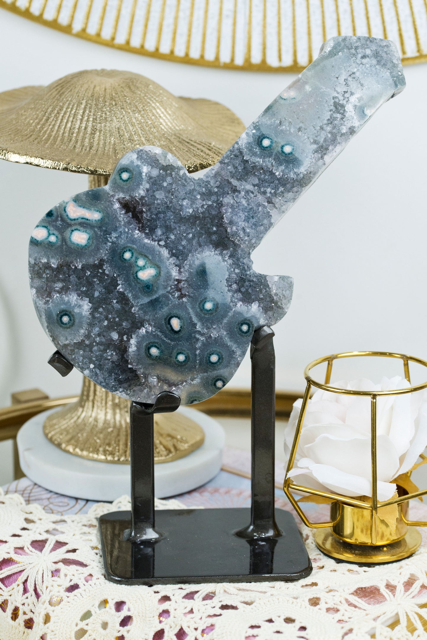 Rainbow Amethyst | XL Druzy Guitar