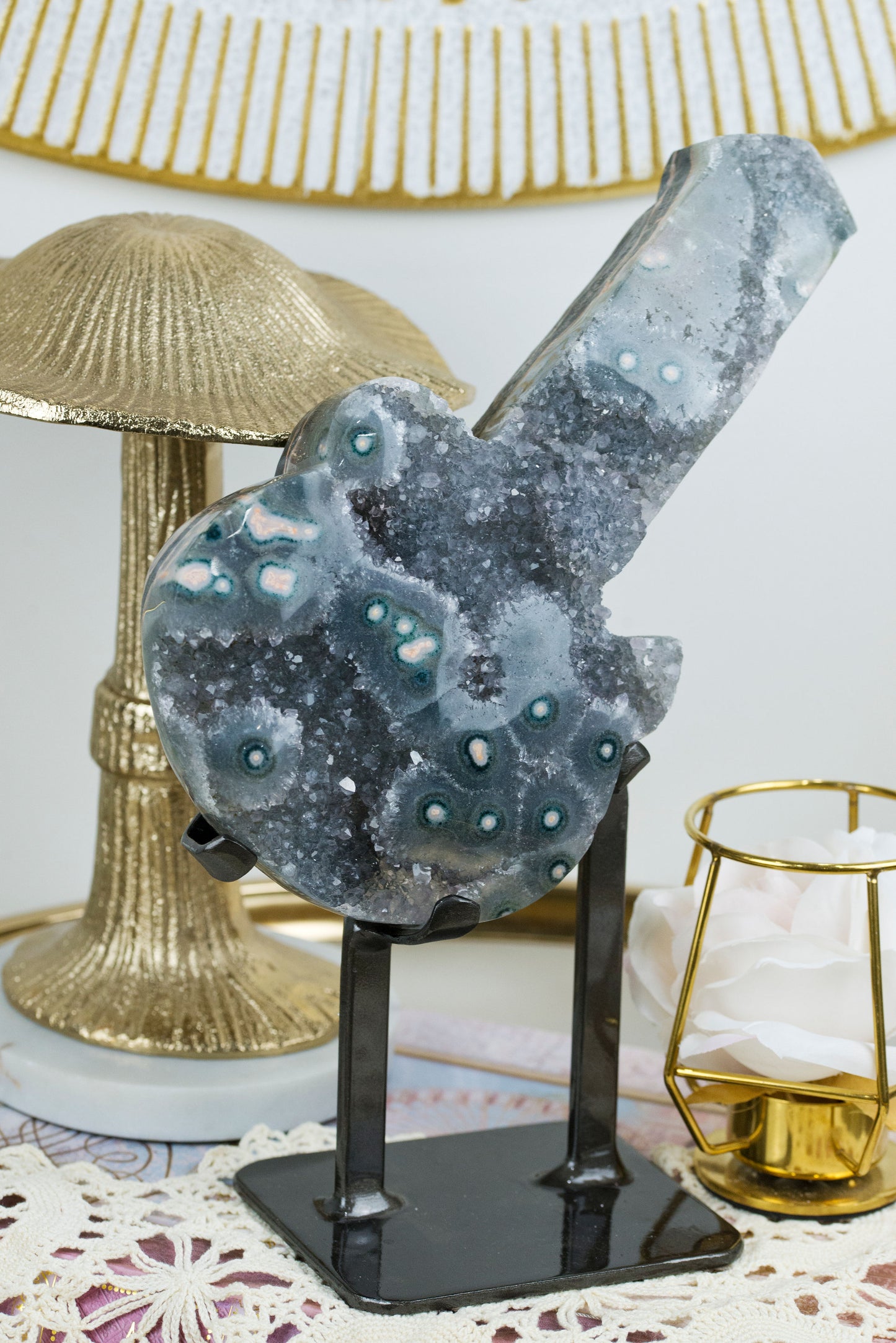 Rainbow Amethyst | XL Druzy Guitar