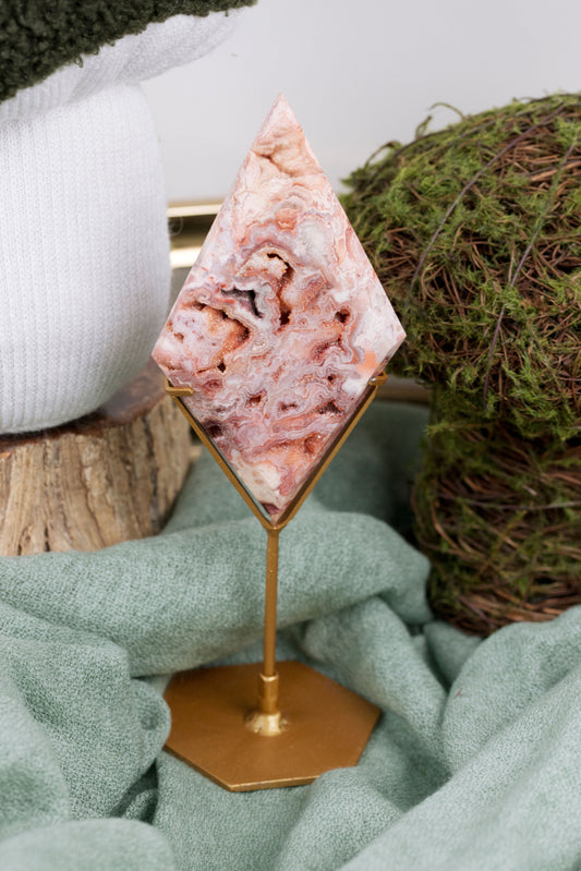 Pink Crazy Lace Agate | Diamonds