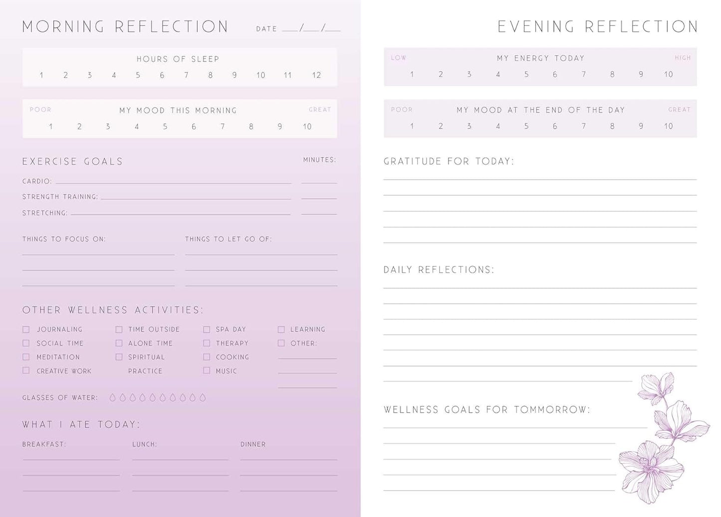 Wellness | A Day & Night Reflection Journal