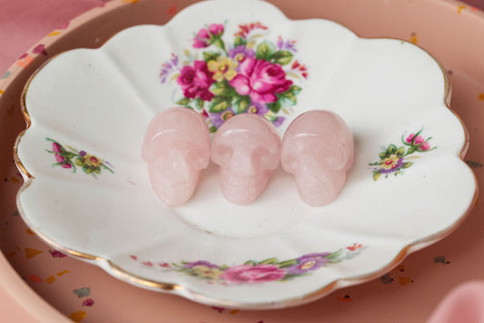 Rose Quartz | Mini Skulls