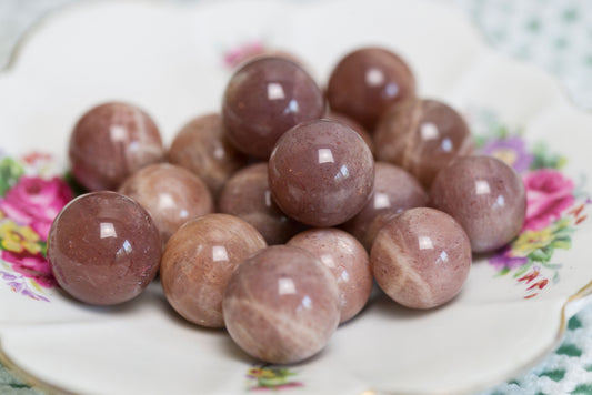Peach Moonstone | Mini Spheres