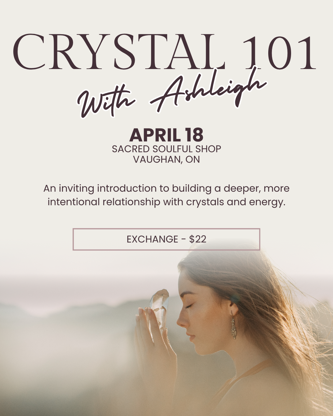 Crystal 101 | April 18 | 3-5PM