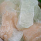 Zeolite X Green Apophyllite X Peach Stilbite | Cluster