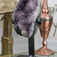 Amethyst X Black Amethyst X Calcite | Half Geode