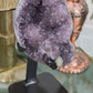 Amethyst X Black Amethyst X Calcite | Half Geode