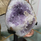 Amethyst X Calcite | Half Geode