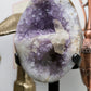 Amethyst X Calcite | Half Geode