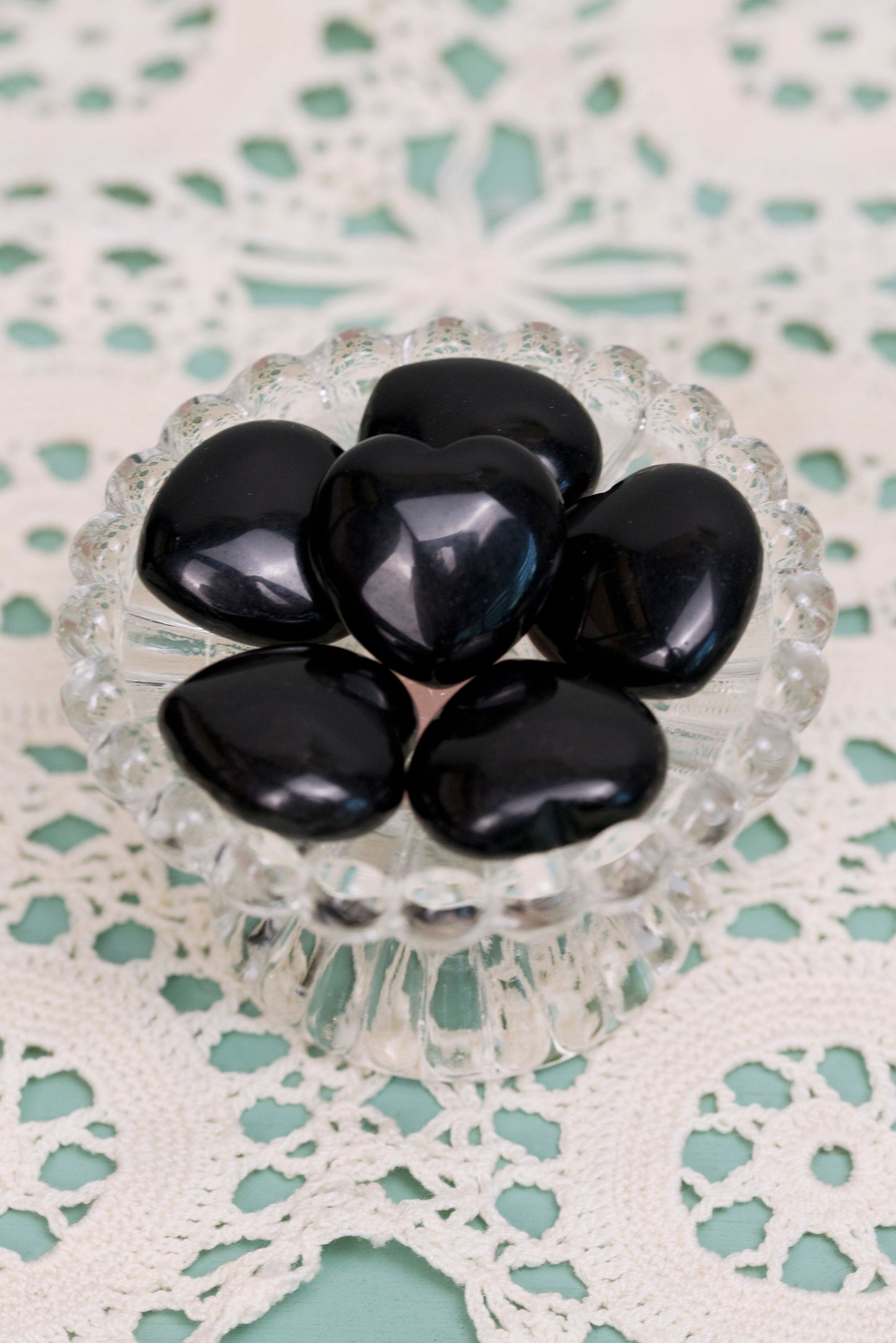 Rainbow Obsidian Hearts