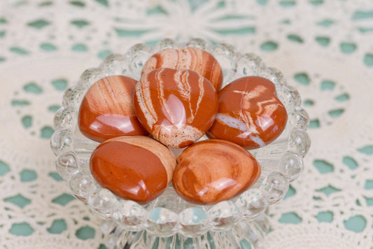 Red Jasper Hearts