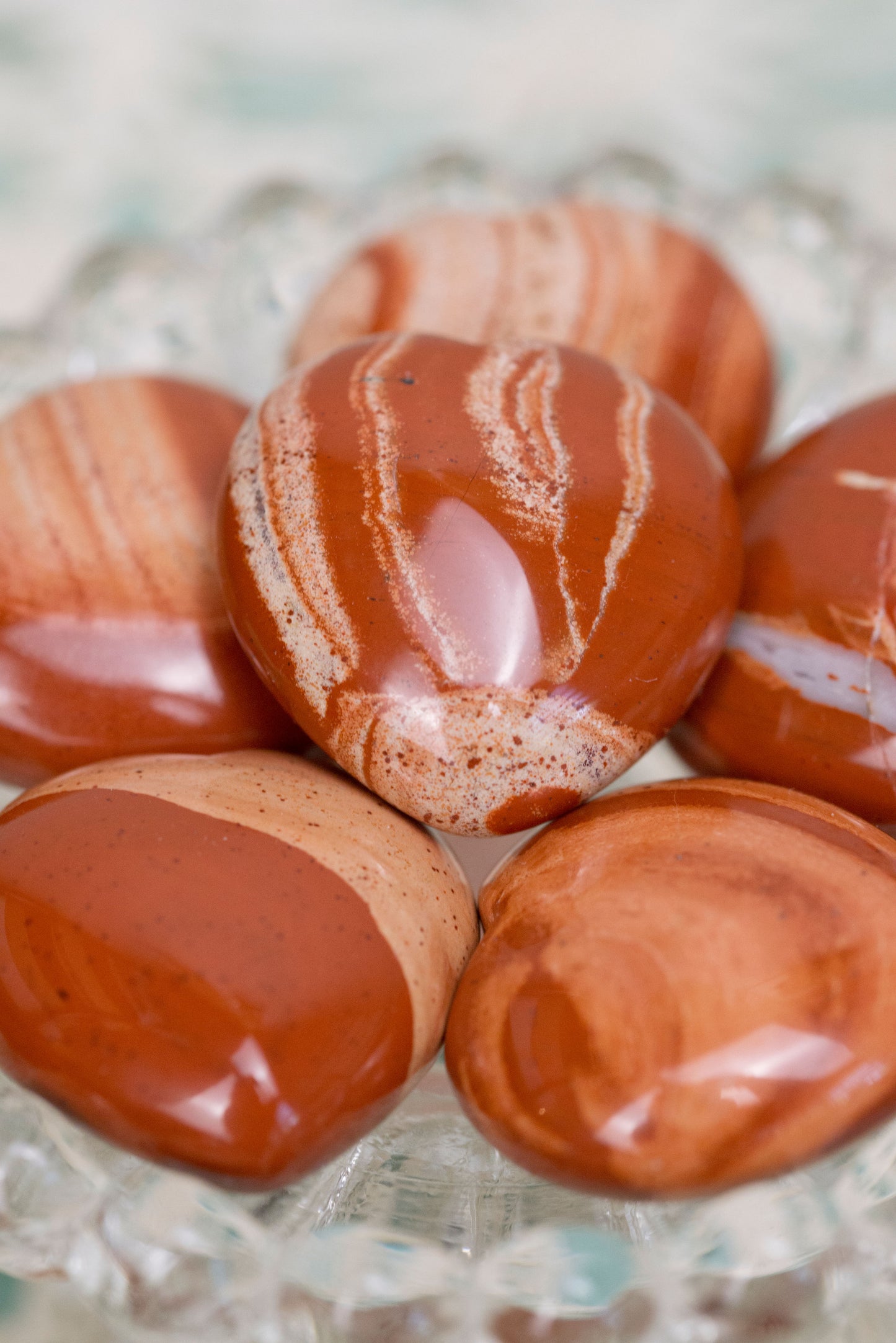 Red Jasper Hearts