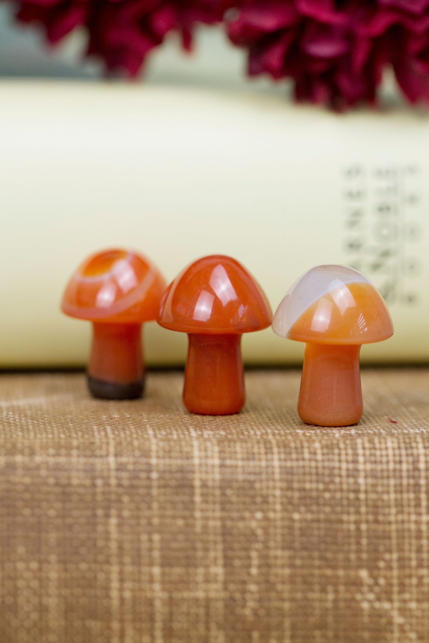 Carnelian Mini Mushrooms