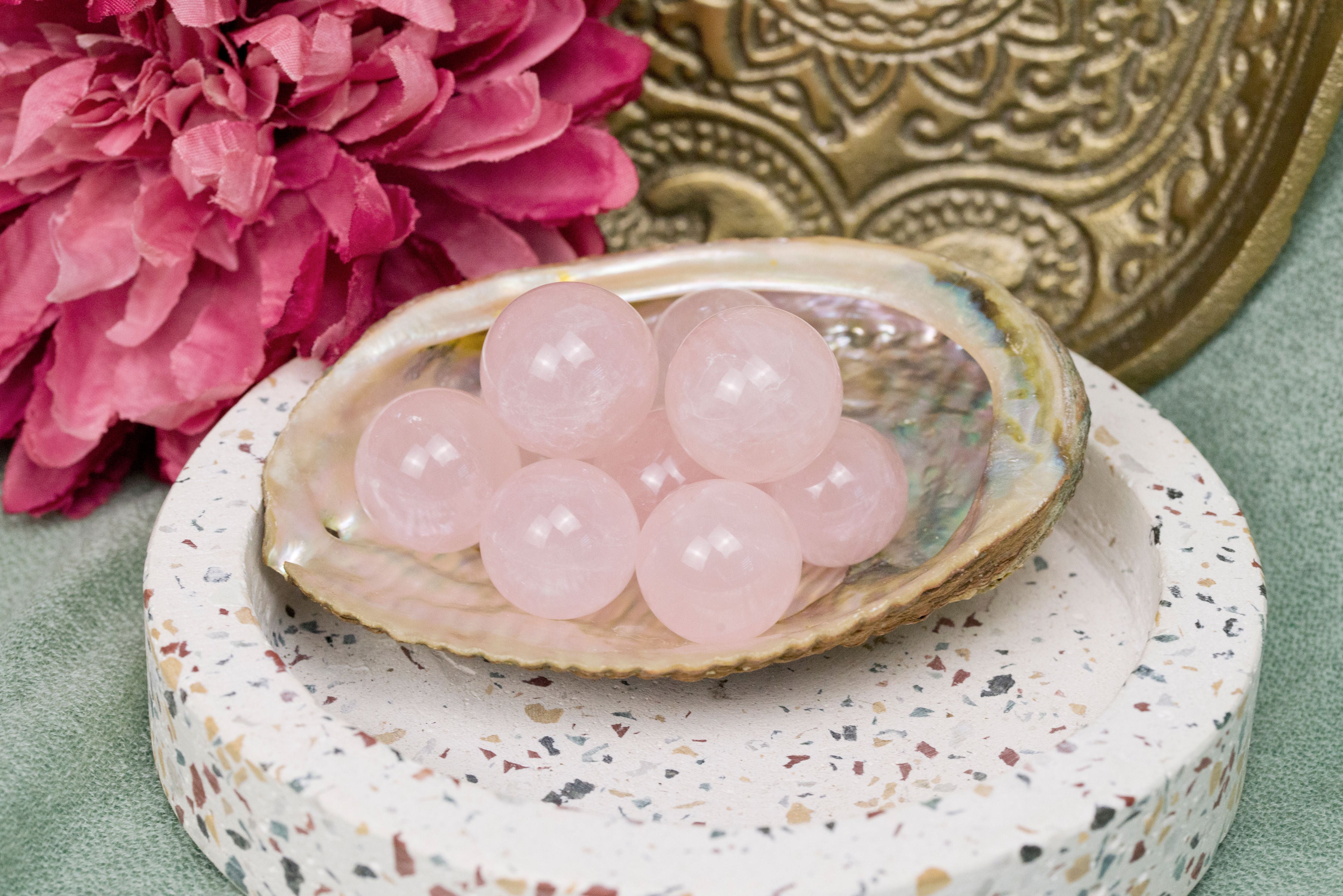 Rose Quartz Mini Spheres – SacredSoulfulShop