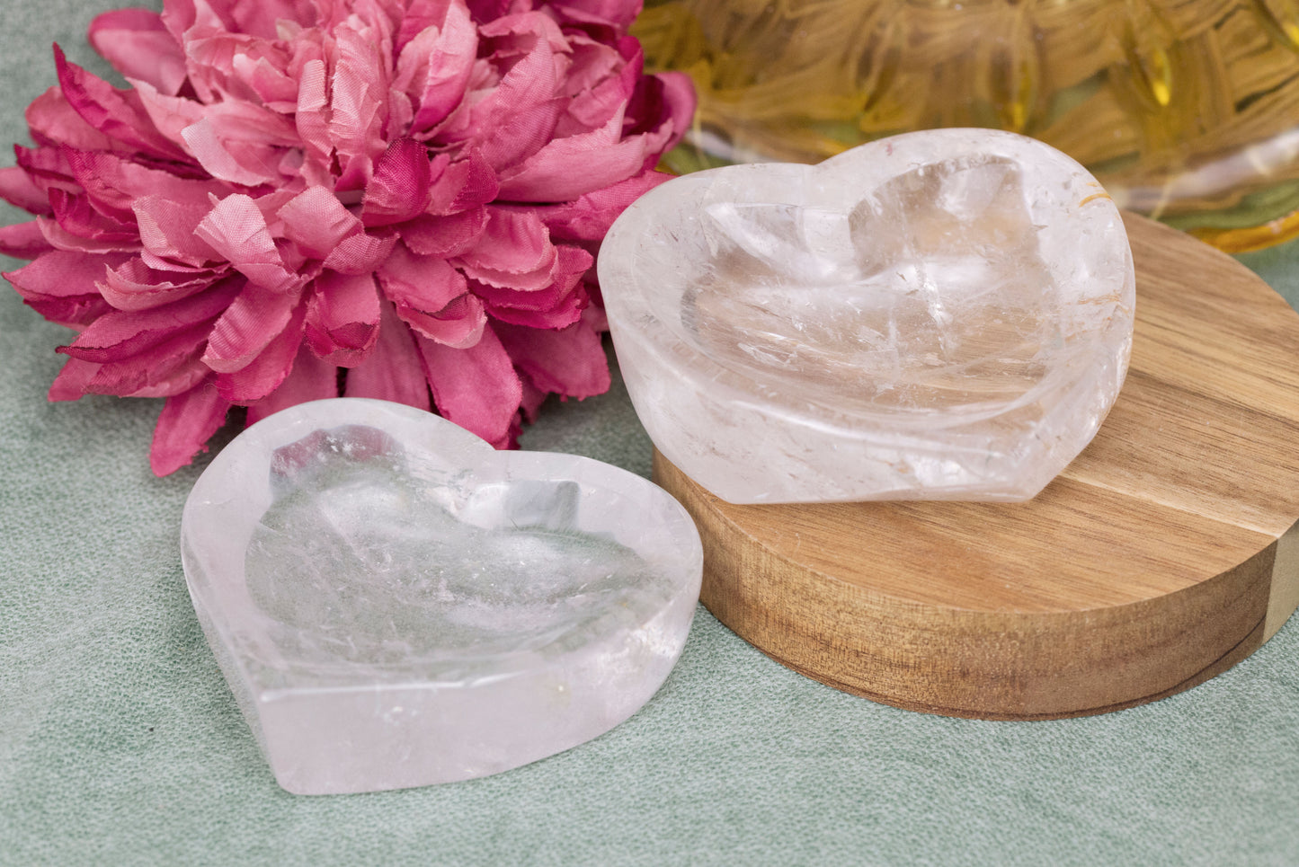 Clear Quartz Heart Dish