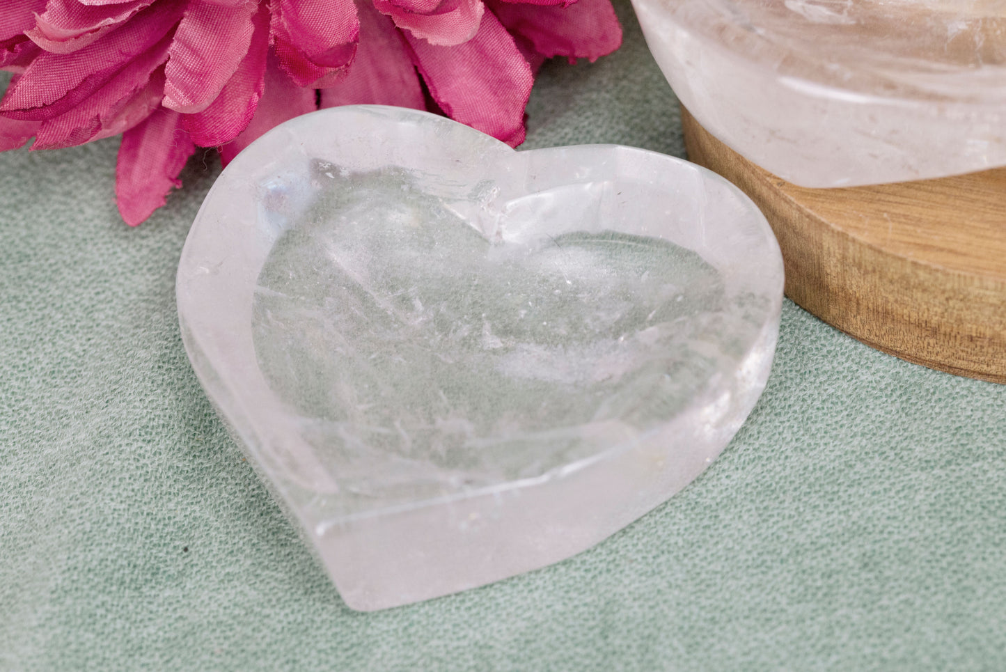 Clear Quartz Heart Dish