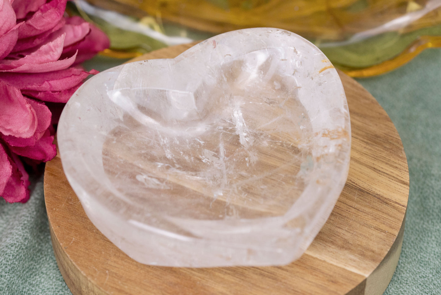 Clear Quartz Heart Dish