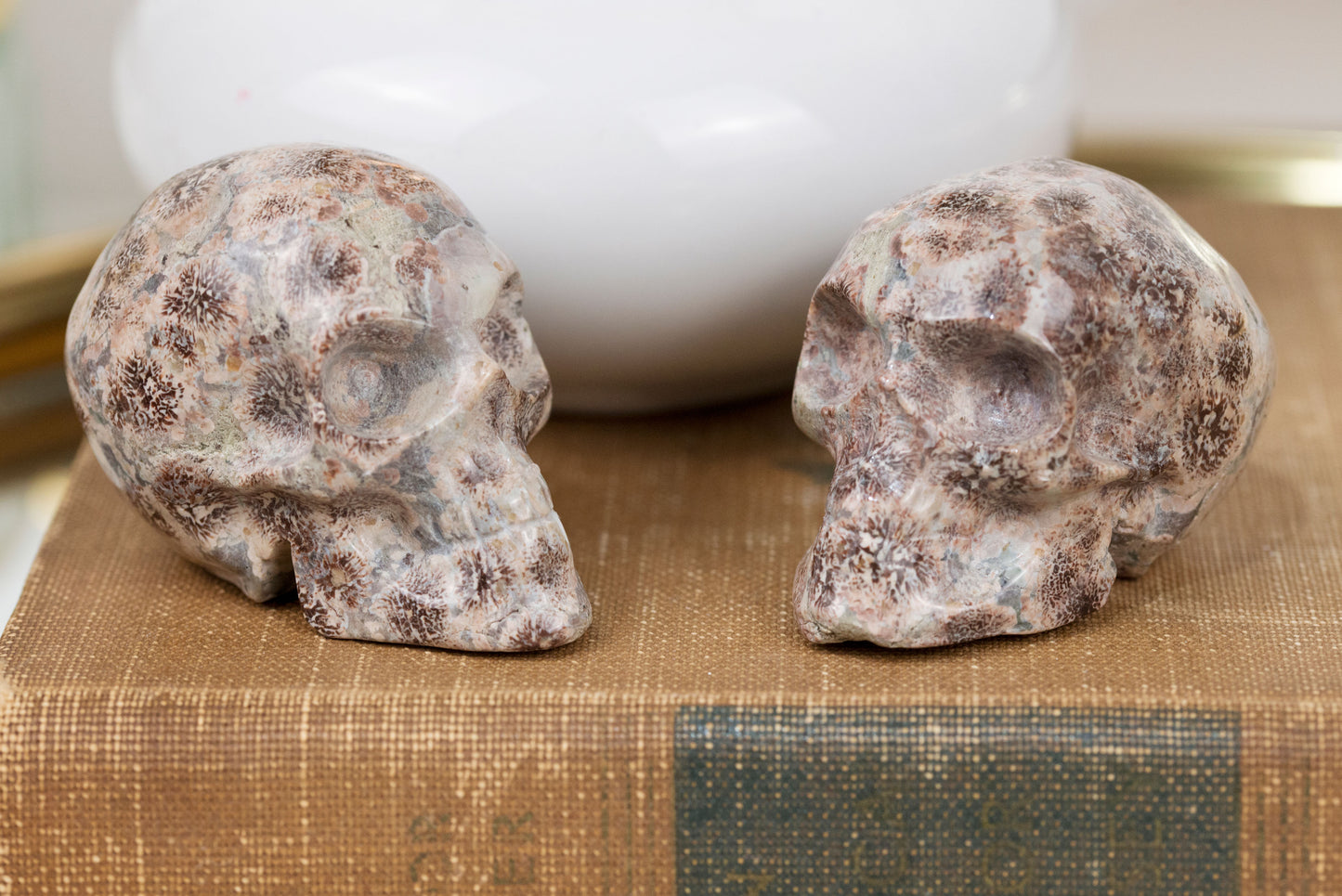 Sakura Blossom Agate Skulls