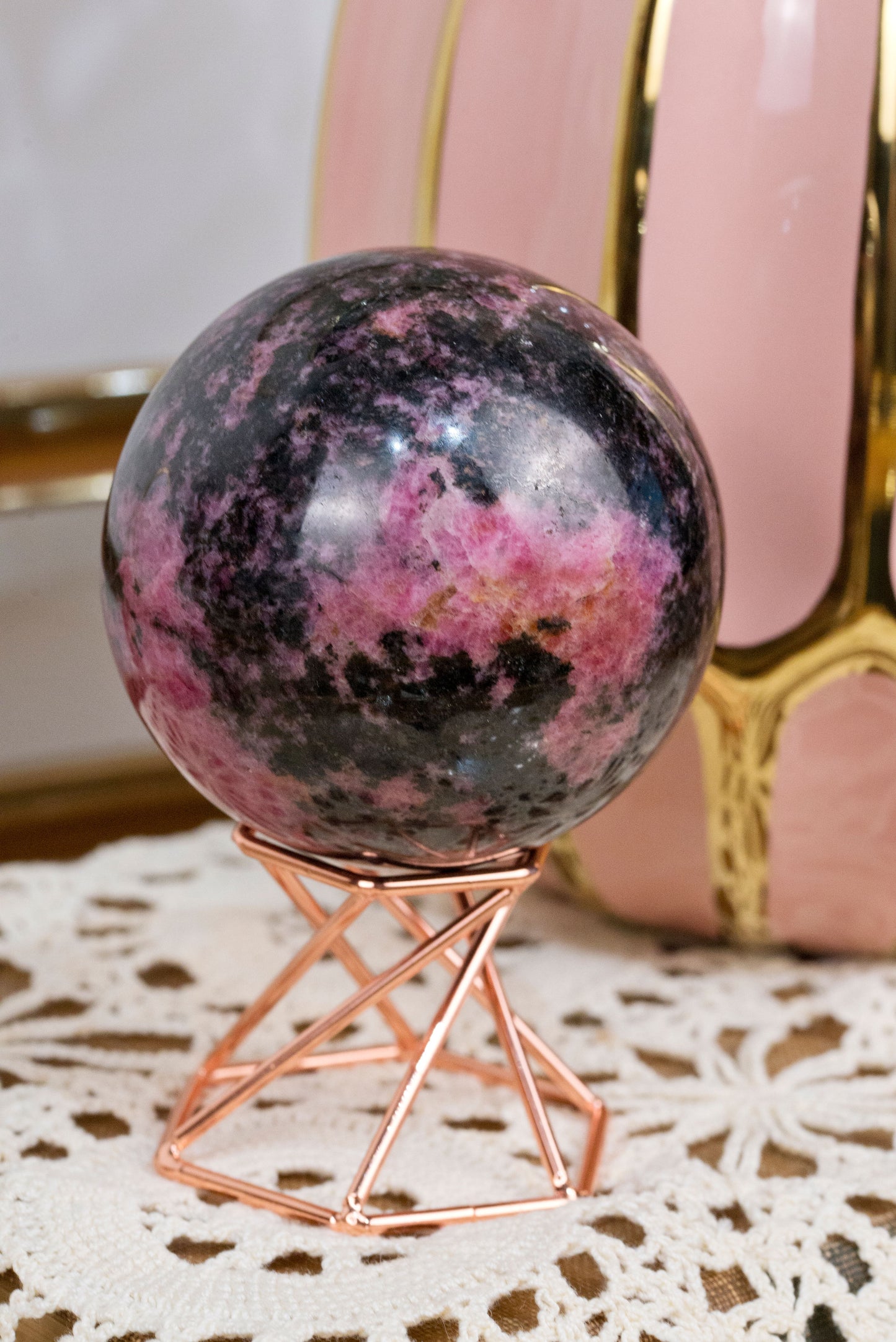 Rhodonite Sphere