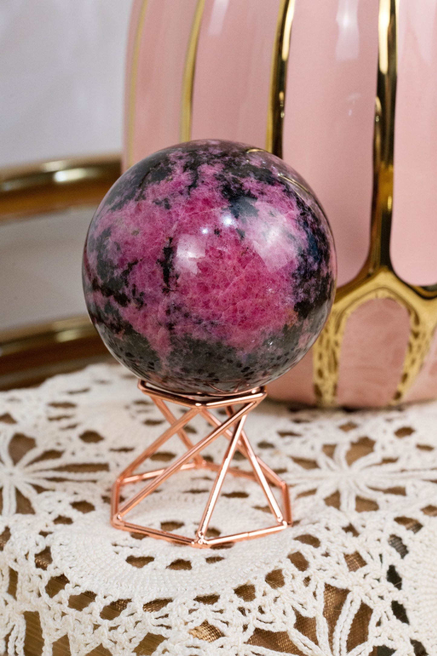 Rhodonite Sphere