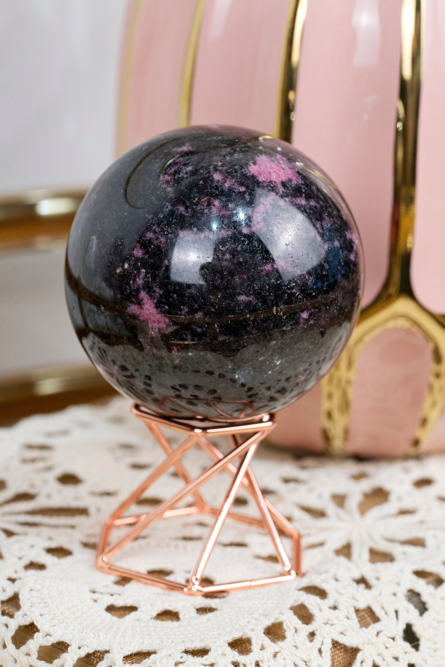 Rhodonite Sphere