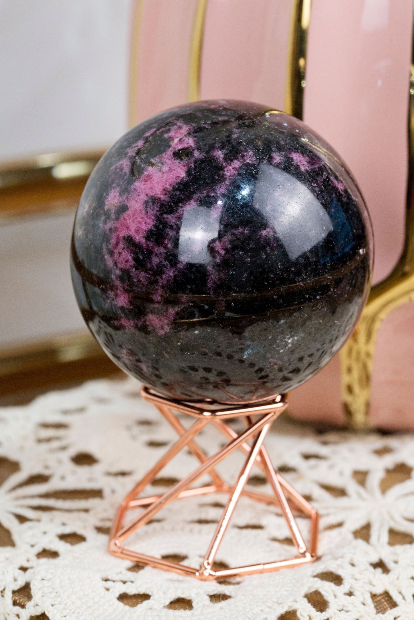 Rhodonite Sphere