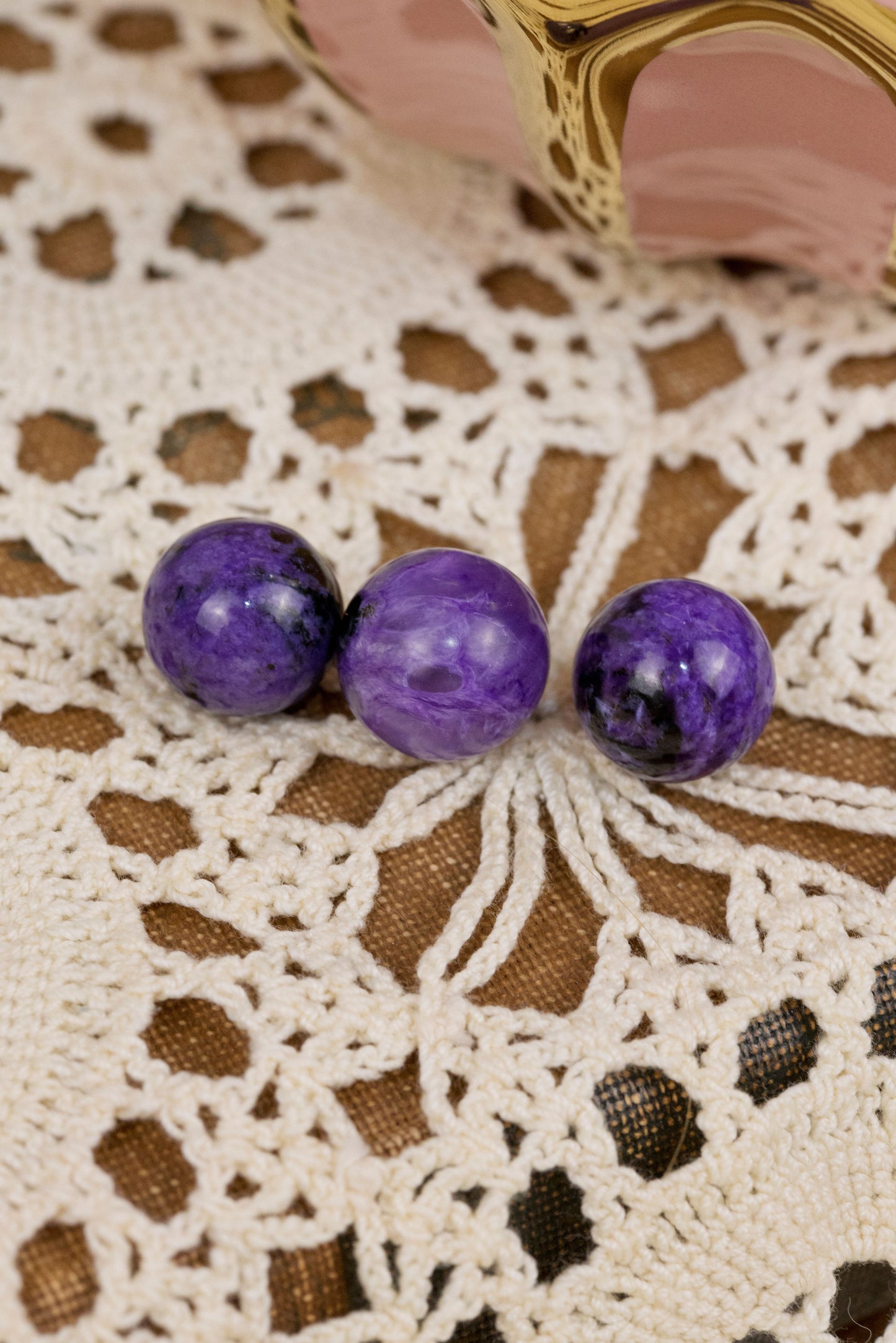 Mini Charoite Spheres