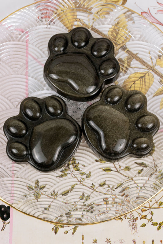 Gold-Sheen Obsidian Paws