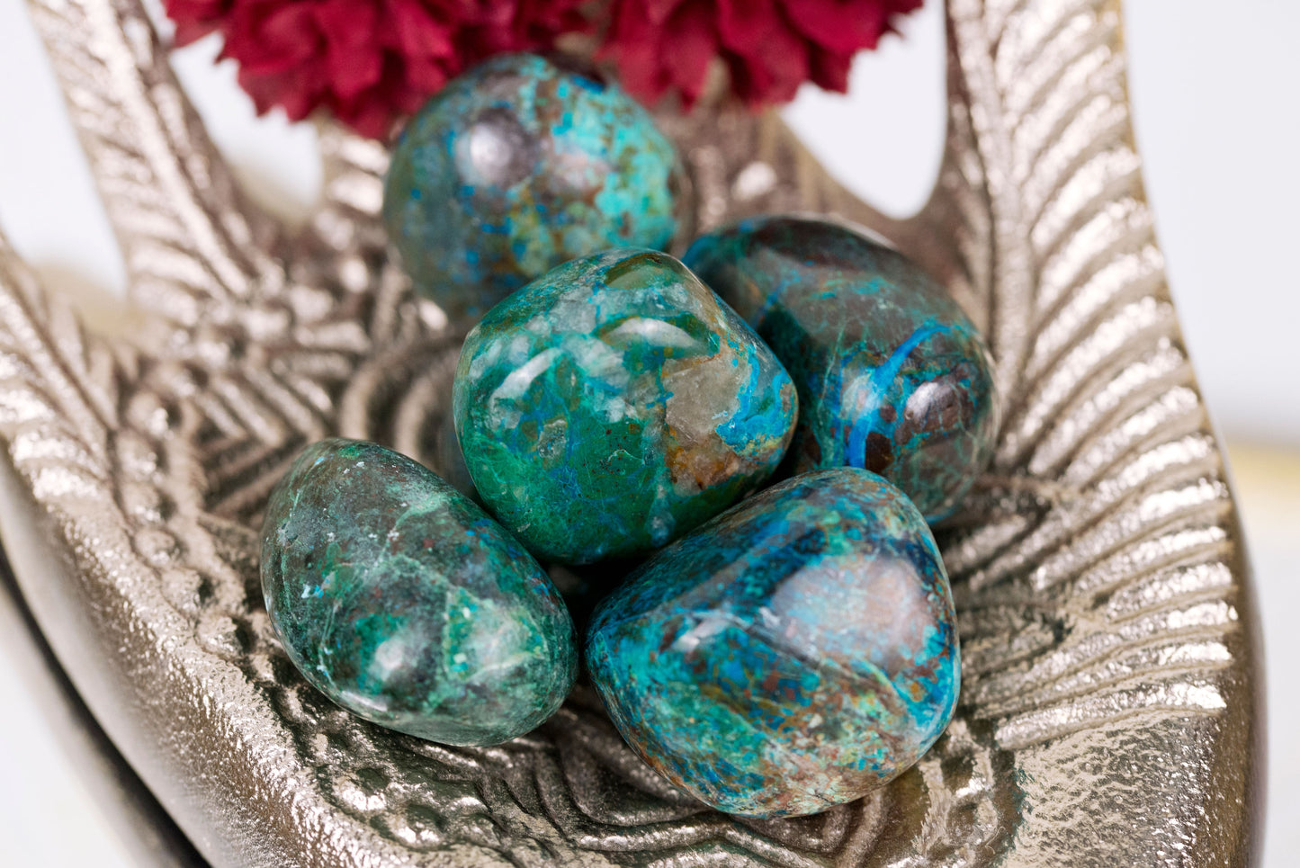 Chrysocolla X Malachite Tumbles