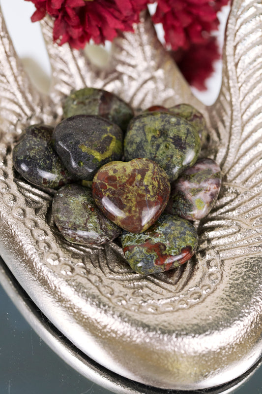 Dragon's Blood Jasper Hearts