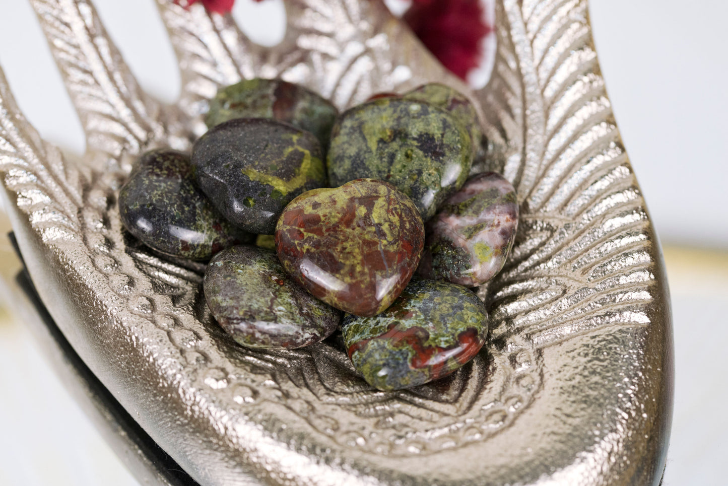 Dragon's Blood Jasper Hearts