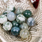 Moss Agate Mini Spheres