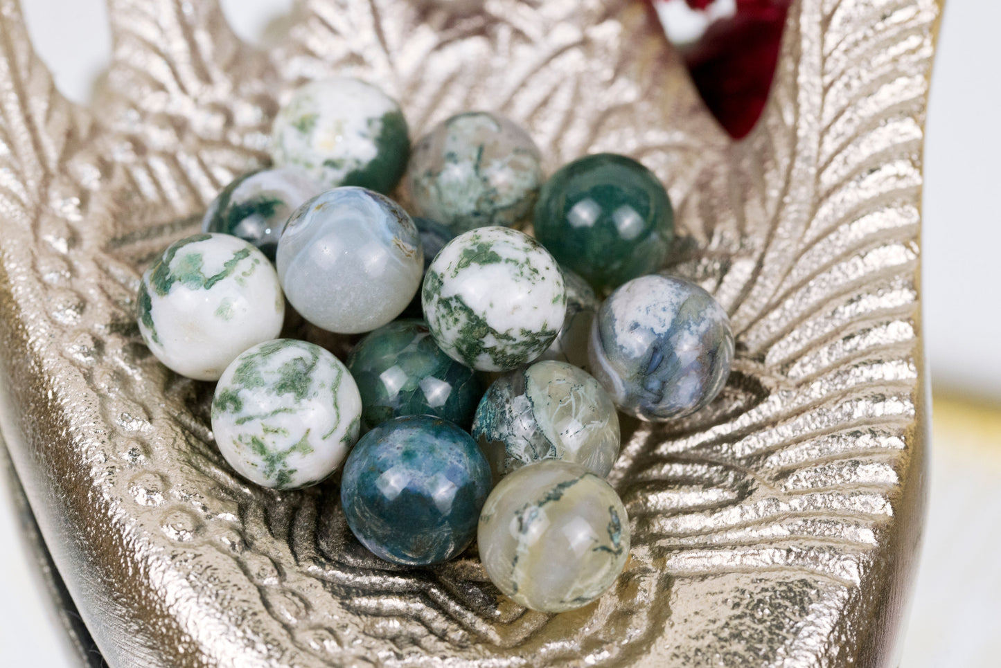 Moss Agate Mini Spheres