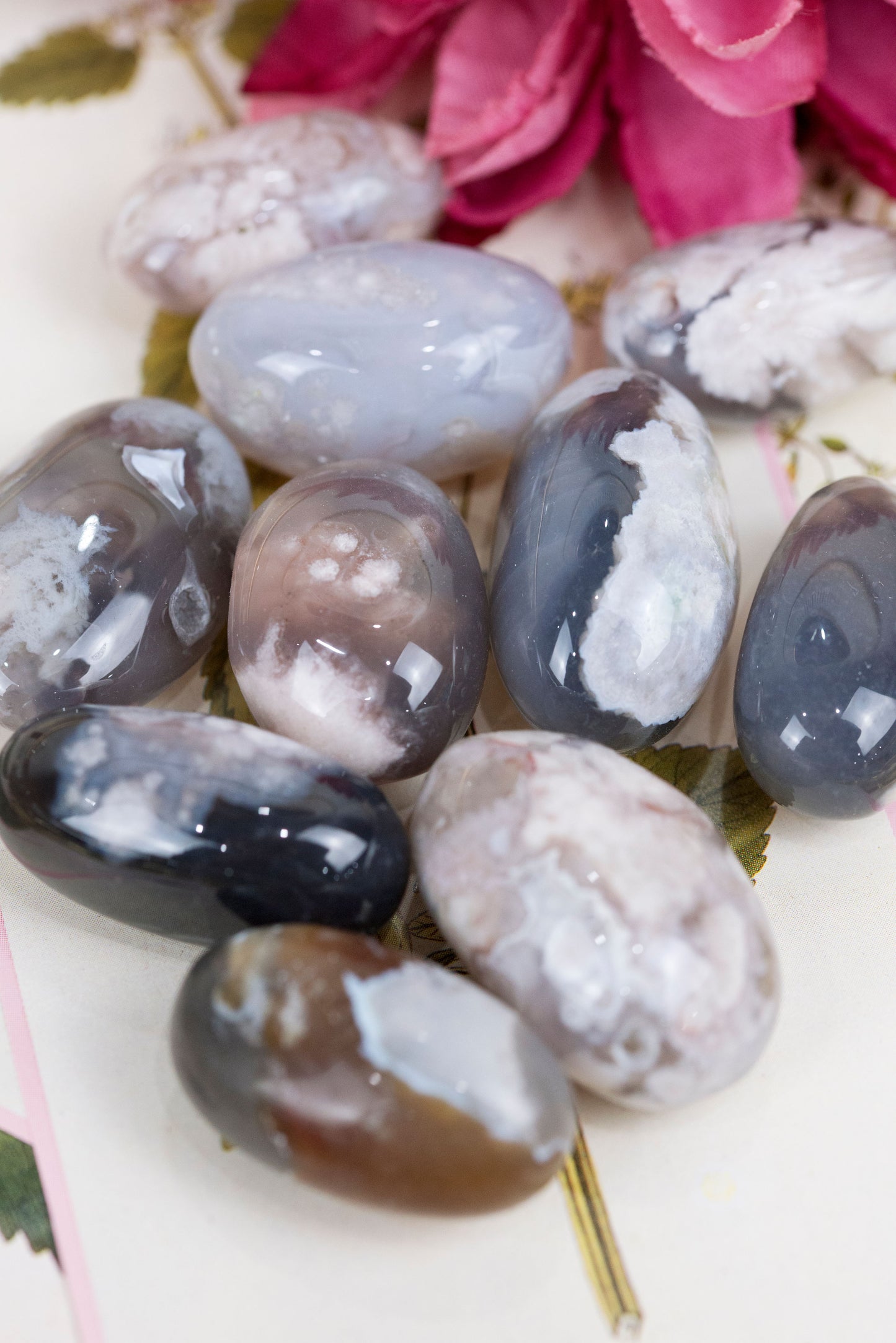 Flower Agate Tumbles