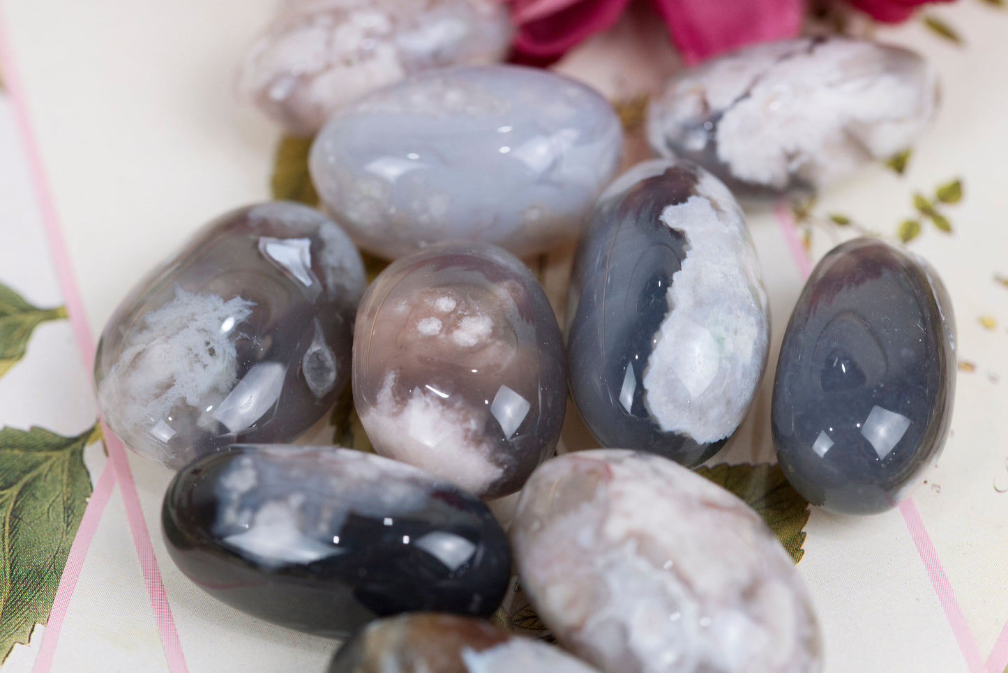 Flower Agate Tumbles