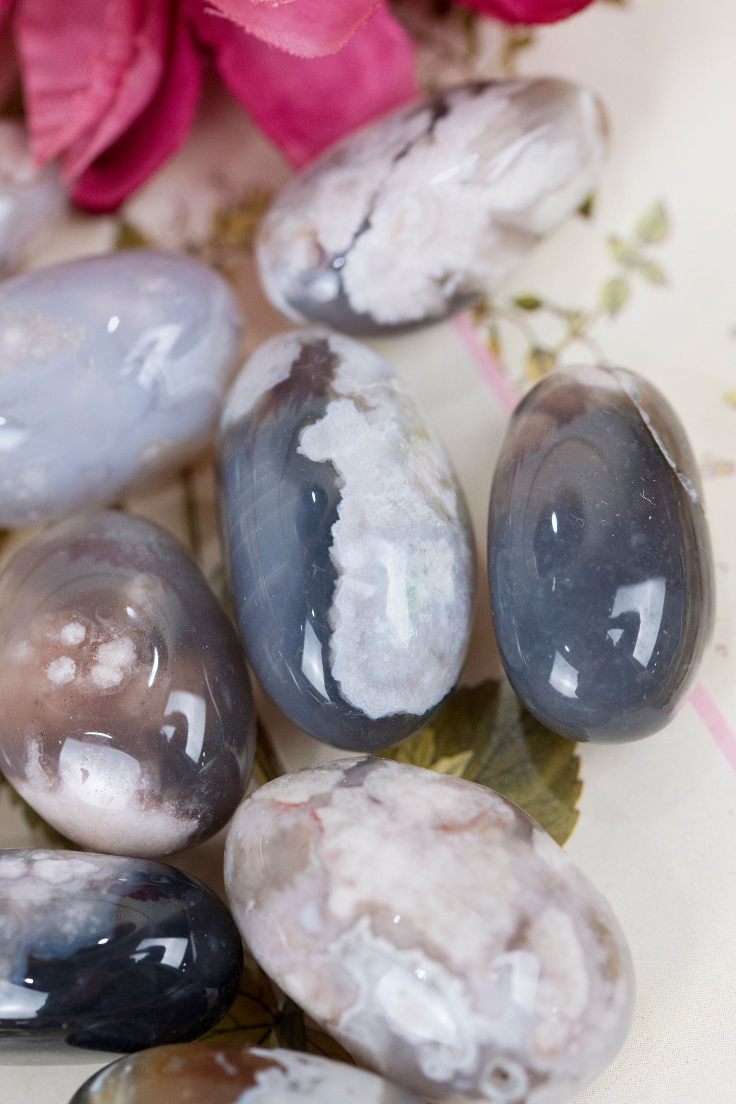 Flower Agate Tumbles