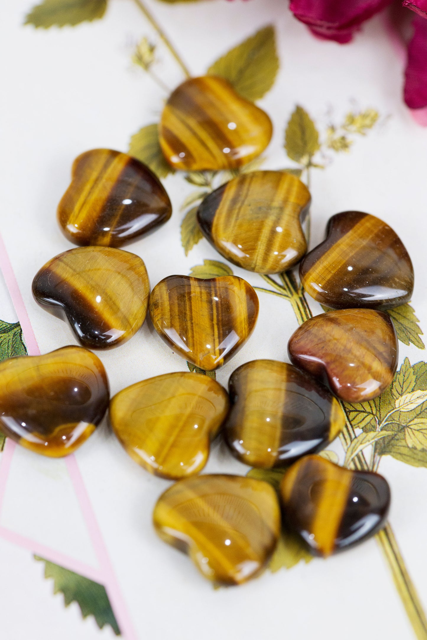 Tiger's Eye Mini Hearts