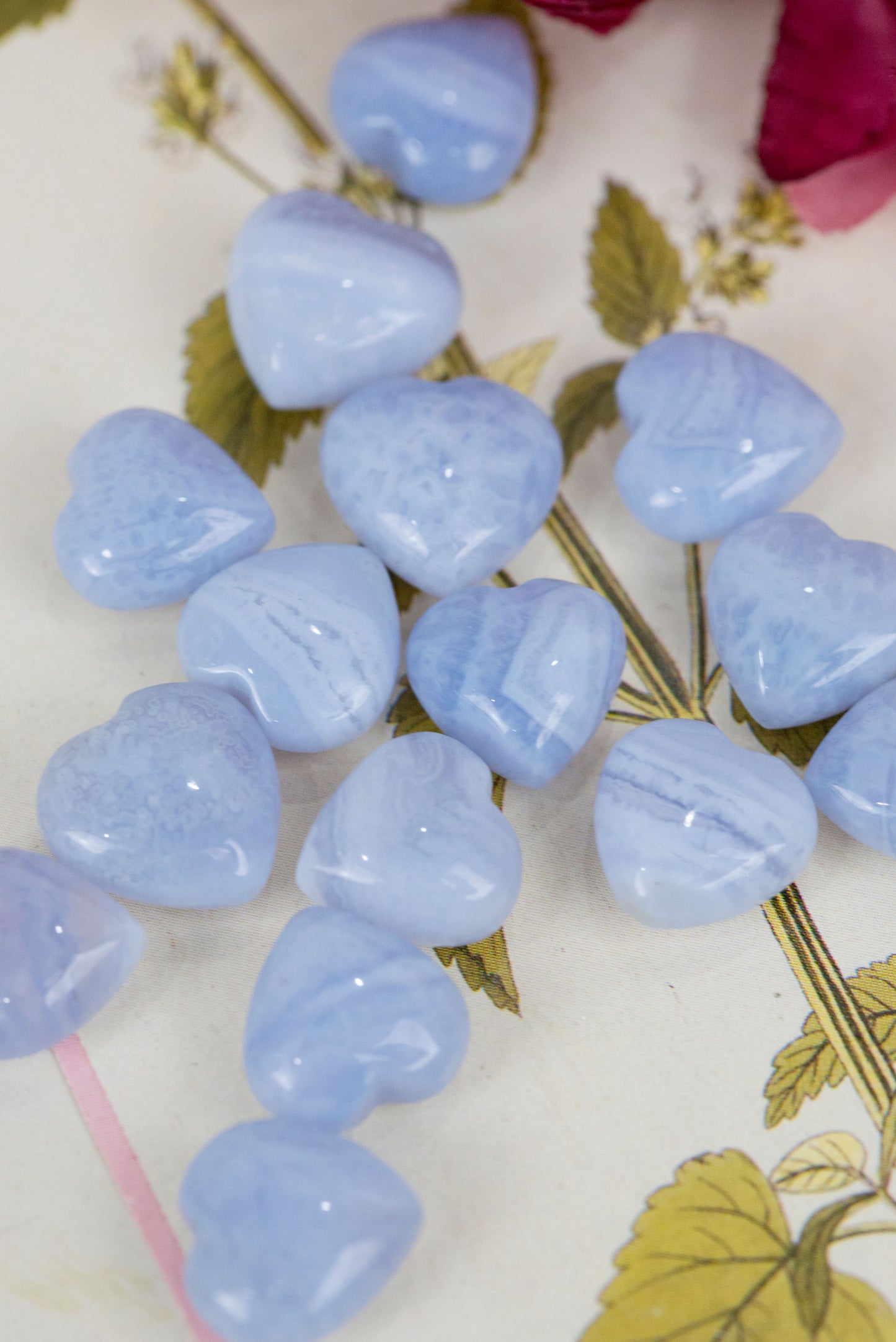 Blue Lace Agate Mini Hearts