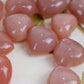 Peach Moonstone Puffy Hearts